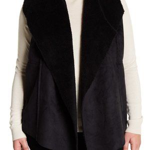 Brand New Susina Faux Suede Faux Shearling Vest
